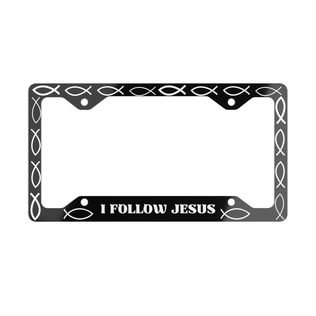 Christian License Plate Frame Christian Fish Frame For Car Decor Jesus Christian license plate frame christian fish frame for car decor jesus