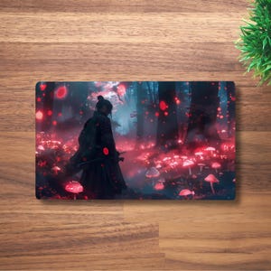 Tapis de jeu Ninjutsu Samurai MTG pour TCG, OCG, Warrior Dnd Deskmat, tapis de souris Fantasy Anime, tapis de jeu en néoprène, 60 x 35 cm, 14 x 24 po