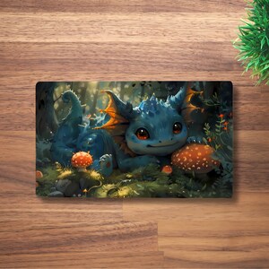 Tapete de jogo MTG Cute Lizard para TCG, OCG, Dnd Deskmat, mouse pad de anime de fantasia, tapete de jogo preto de neoprene, 60 x 35 CM, 14 x 24"