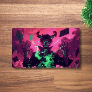 Tapis de jeu Card Shaman MTG pour TCG, OCG, tapis de bureau sorcier Dnd, tapis de souris Wizard Fantasy Anime, tapis de jeu en néoprène Warlock, 60 x 35 cm, 14 x 24 po