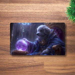 Tapete de jogo MTG The Arcane Pupper para TCG, OCG, tapete de mesa Cute Dog Mage, mouse pad de anime de fantasia, tapete de jogo Wizard, 60 x 35 CM, 14 x 24", presentes para ele
