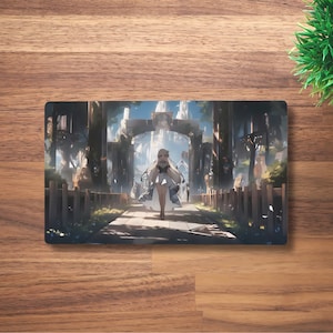 Tapete de jogo Forest Garden Princess MTG para TCG, OCG, Dnd Deskmat, mouse pad Fantasy Waifu Anime, tapete de jogo de neoprene, 60 x 35 CM, 14 x 24"
