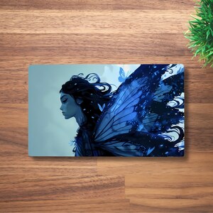 Alfombrilla de juego MTG de hadas azules para TCG, OCG, alfombrilla de escritorio Sprite Dnd, alfombrilla de ratón de anime Fantasy Faerie, alfombrilla de juego de neopreno, 60 x 35 cm, 14 x 24"