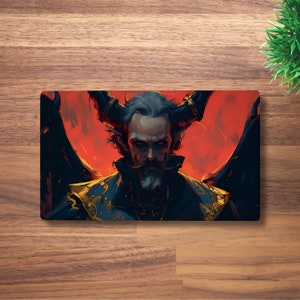Tapete de juego Asmodeus MTG para TCG, OCG, tapete de escritorio Devil Dnd, alfombrilla de ratón Fantasy Anime, tapete de juego de neopreno Lucifer, 60 x 35 CM, 14 x 24 ", regalos para él