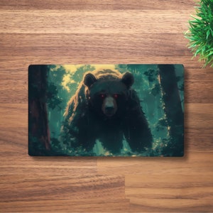 Tapete de juego Bear MTG para TCG, OCG, DnD, alfombrilla de ratón de anime Fantasy Beast, tapete de juego de neopreno, 60 x 35 cm, 35 x 61 cm