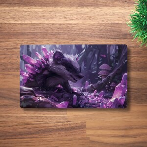Tapete de juego Crystal Badger MTG para TCG, OCG, Dnd Deskmat, linda alfombrilla de ratón de anime, tapete de juego de neopreno, 60 x 35 cm, 14 x 24"