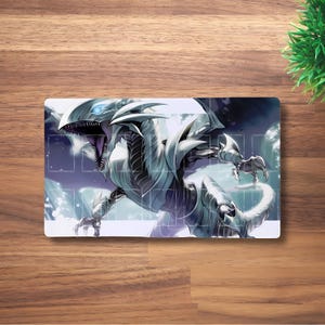 Azurblauer Himmelstyratant MTG Playmat für TKG, OKG, Draco D&D Schreibtischmat, Drachen Fantasy Anime Mauspad, Bewd Neopren Spielmatte, 60 x 35 CM, 14x24"