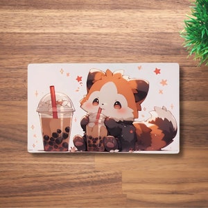 Tapete de jogo MTG Red Panda para TCG, OCG, Dnd Deskmat, mouse pad de anime fofo de fantasia, tapete de jogo de neoprene, 60 x 35 CM, 14 x 24"
