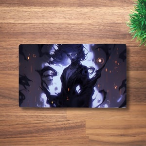 Alfombrilla de juego Sorceress MTG para TCG, OCG, Dnd Deskmat, alfombrilla de ratón Fantasy Wizard Anime, alfombrilla de juego de neopreno negra, 60 x 35 cm, 14 x 24"