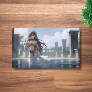 Alfombrilla de juego de Anime Girl MTG para TCG, OCG, Dnd Deskmat, alfombrilla de ratón de anime Fantasy Waifu, tapete de juego de neopreno, 60 x 35 cm, 14 x 24"