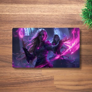 Tapete de juego de Aquelarre de Brujas para MTG (Juego de Cartas Coleccionables, Juegos de Cartas de Juego, D&D), alfombrilla de ratón de anime de fantasía y mago, tapete de juego de neopreno, 60 x 35 cm (35 x 61 cm)