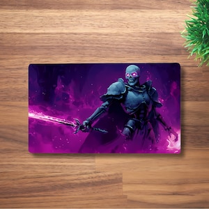 Tapis de jeu Eternal Conquerer MTG pour TCG, OCG, tapis de bureau squelette et non vivant, tapis de souris Undead Fantasy Anime, tapis de jeu noir en néoprène, 60 x 35 cm, 14 x 24 po