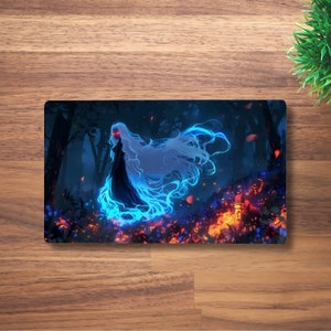 Alfombrilla de juego MTG Forest Banshee para TCG, OCG, Ghost Dnd Deskmat, alfombrilla de ratón de anime Dark Fantasy, alfombrilla de juego de neopreno Spirit, 60 x 35 cm, 14 x 24"