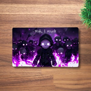 Ja, ich recycle MTG Playmat, Fantasy Anime Mauspad, Necromancer Neopren Spielmatte, 60x35cm, 14x24"