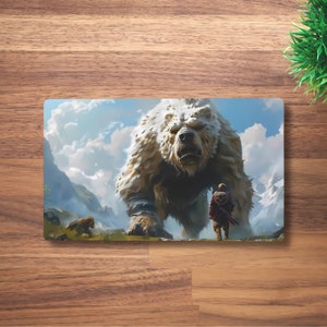 Tapete de juego Bear MTG para TCG, OCG, DnD, alfombrilla de ratón de anime Fantasy Beast, tapete de juego de neopreno, 60 x 35 cm, 35 x 61 cm