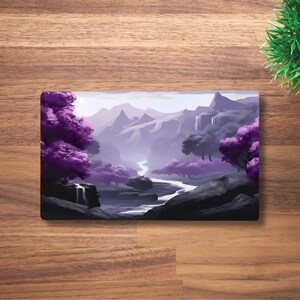 Vallée Nature Paysage Montagnes Fierté asexuée TCG OCG Tapis de jeu LGBT Taille 14 x 24 pouces 60 x 35 CM Tapis de souris Tapis de jeu Tapis de souris