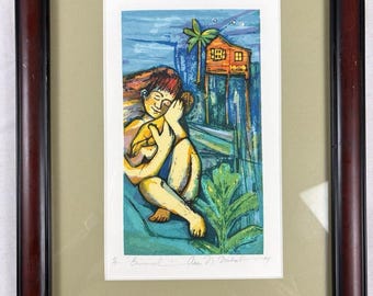 Ann M. Michol „Emmanuel” 2004, odbitka kolorowa linorytowa z podpisem artysty