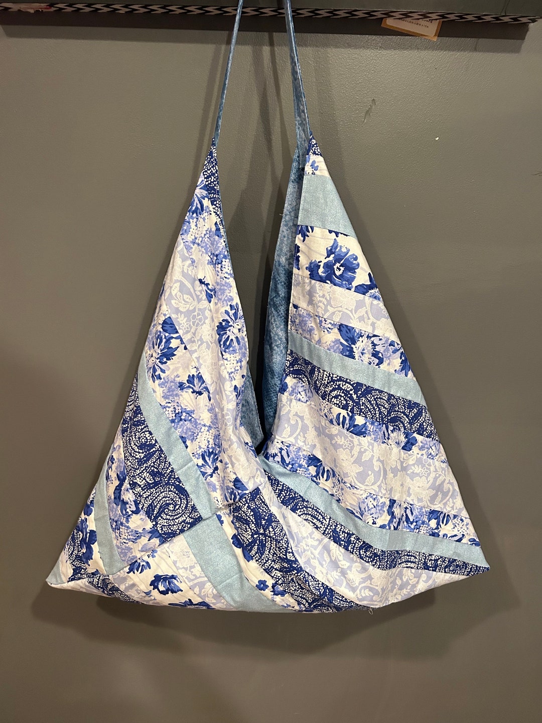 Slouchy Bento Origami Weekender Bag Tote Market Bag Handmade Lined ...