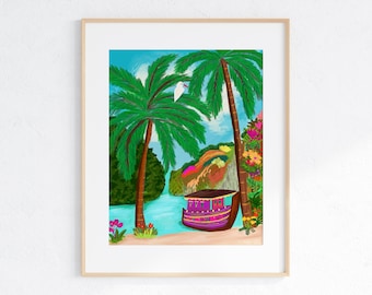 Phi Phi-eilanden kunstafdruk: Thailand Coastal Beach Decor