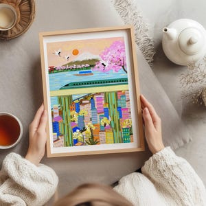 Mount Fuji Wall Art | Tokyo Skyline Poster | Japanese Travel Gift Under 50 | Musuem-Quality Print image 3