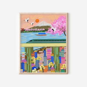 Mount Fuji Wall Art | Tokyo Skyline Poster | Japanese Travel Gift Under 50 | Musuem-Quality Print image 4