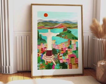 Rio de Janeiro Print: Christ the Redeemer, Brazil Travel Art