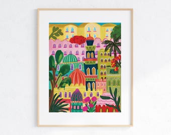 Cairo Art Print: Vibrant Egypt Travel Poster