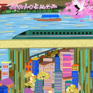 Mount Fuji Wall Art | Tokyo Skyline Poster | Japanese Travel Gift Under 50 | Musuem-Quality Print image 9