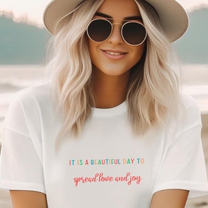 Inspirational shirt gift to spread positivity, Inspiring and uplifting t-shirt for her, Radiate positivity t-shirt, empowerment t-shirt