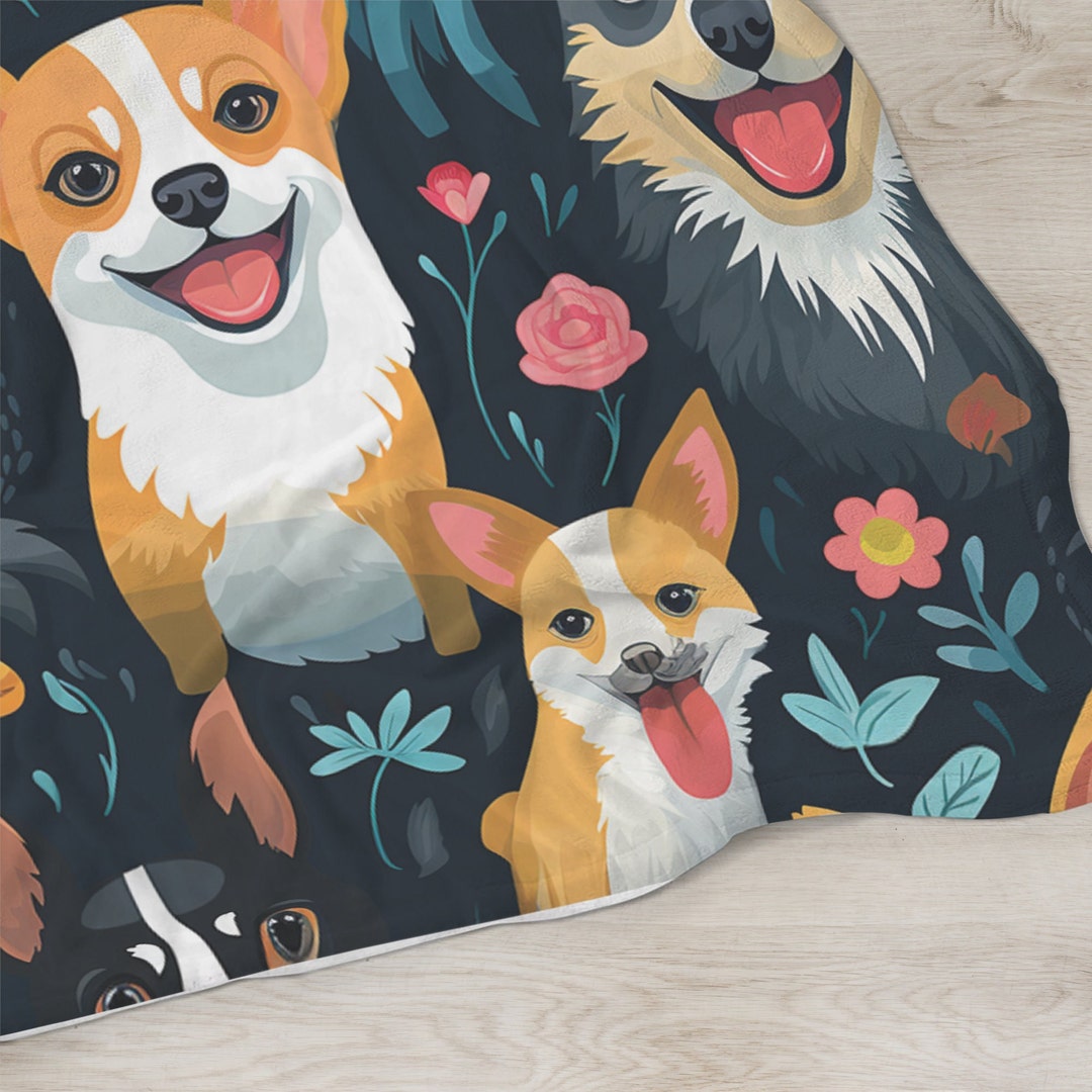 Cutest White Chihuahua Love Soft Warm Fleece Blanket Colors