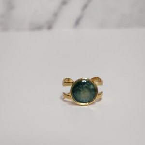 Handmade Resin Ring with Expandable Gold Hardware, Unique Jewelry, Customizable Ring, One of a Kind Jewelry, Gift for Her, Special Ring