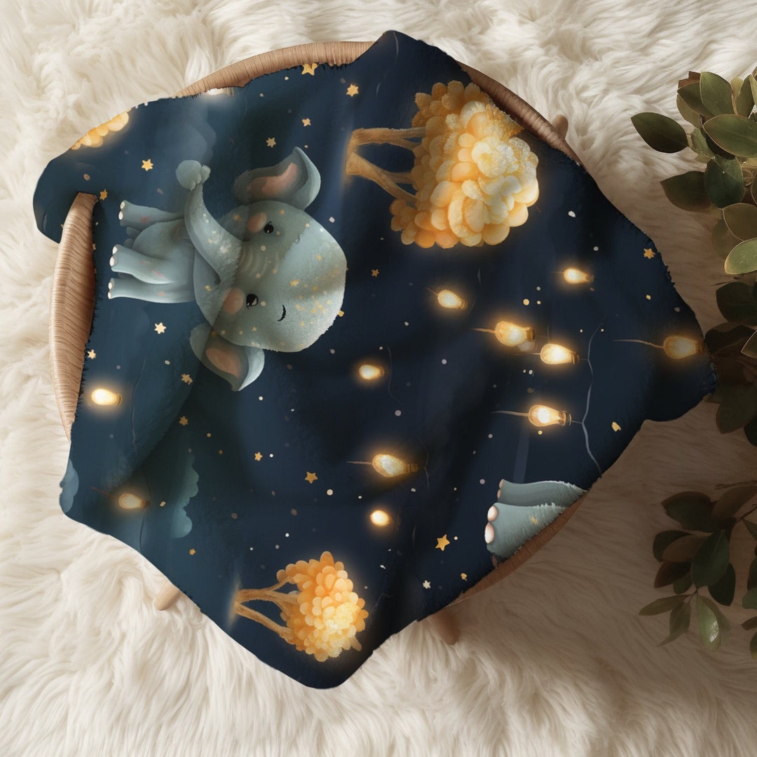 Baby Elephant Blanket, Baby Blanket, Elephant Inspired Design, Soft and