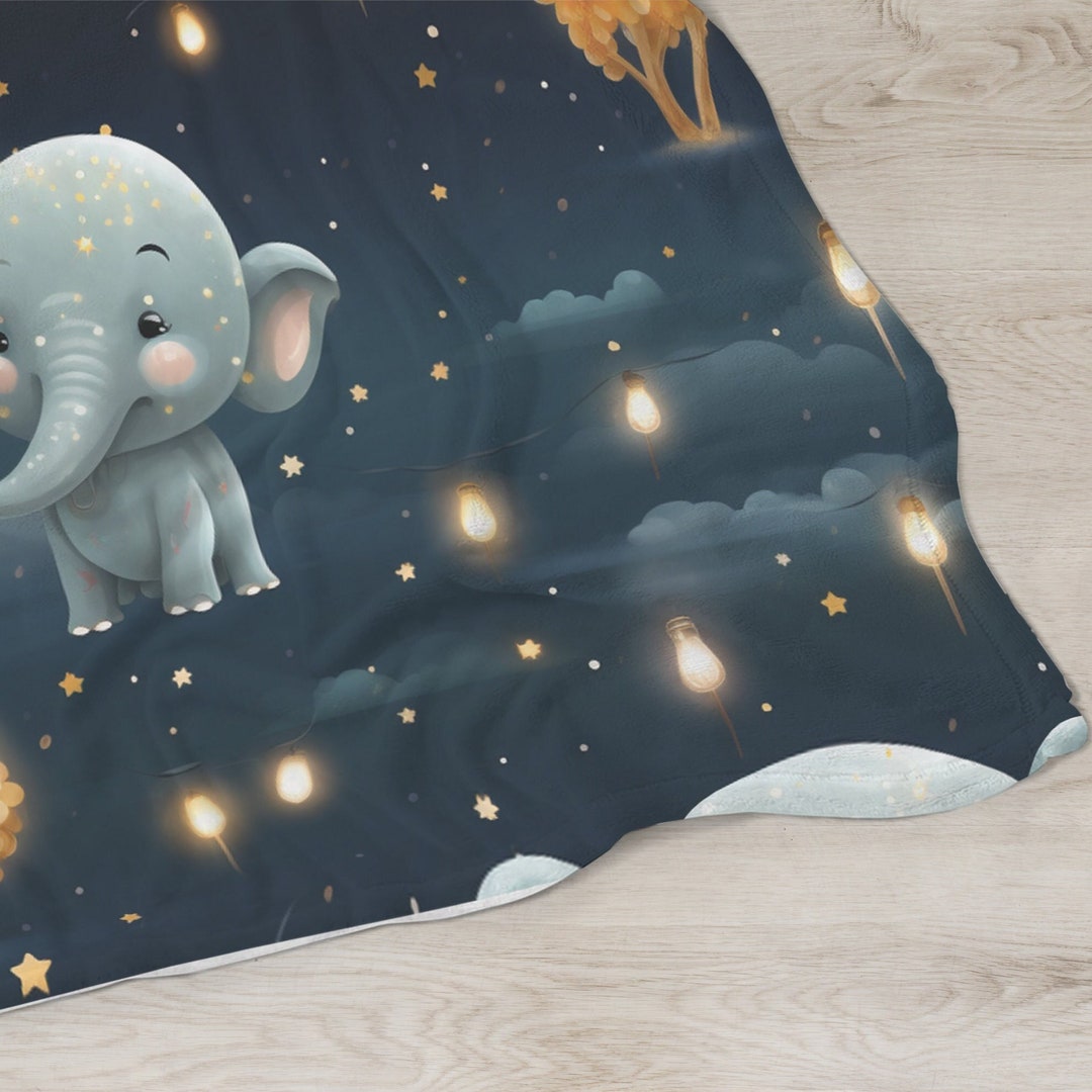 Baby Elephant Blanket, Baby Blanket, Elephant Inspired Design, Soft and