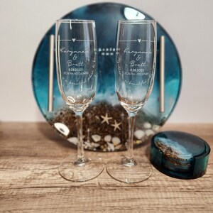 Gepersonaliseerde champagneglazen voor huwelijksgunst, bruid en bruidegom champagnefluiten, mooi huwelijkscadeau, gegraveerde champagneglazen