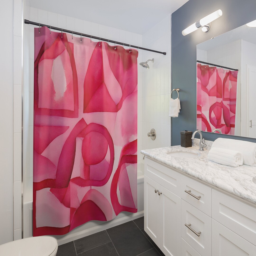 Berry Nice, Shower Curtain, Mod Home Decor, Abstract Decor, Bathroom Decor Etsy