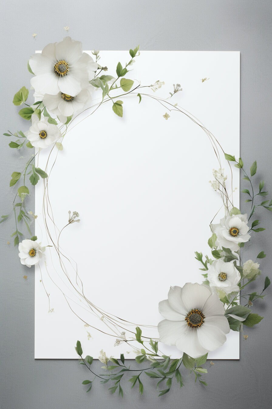 High Resolution Printable Greeting Card, Anemones 7. DIY Blank Template ...
