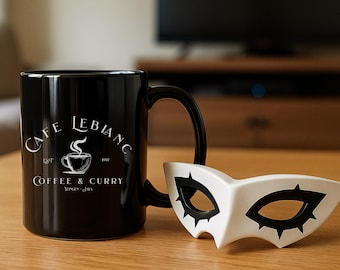 Cafe Leblanc Mug Persona 5 Video Game Gift for Gamer Persona 5 Sojiro Shop P5R Coffee Mug for Nerdy Boyfriend Gift Persona 5 Phantom Theives
