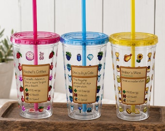 Personalized Stardew Valley Tumbler, Custom Name Cup for Kids, Personalized Birthday Gift for Friend, Customized Coffee Tumbler, Gamer Merch