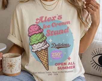 Retro Stardew Valley Shirt, Vintage Video Game Graphic T-shirt, Comfort Colors® Ice Cream Summer Tee, Stardew Valley Birthday Gift for Her