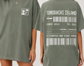 Camiseta Tomodachi Life, camiseta del videojuego Nintendo Mii, camiseta Comfort Colors® de Tomodachi Island Vacation, camisetas gráficas unisex para gamers.