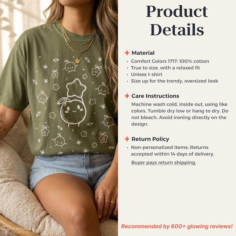 Stardew Valley Junimo Shirt, Junimo Shirt for Stardew Valley Lover Gift, Vintage Comfort Colors® Tshirt for Women, Cute Retro Graphic Tee image 10