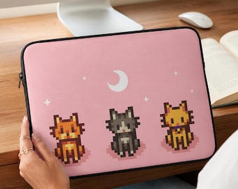 Stardew Valley Cat Laptop Sleeve MacBook Protective Case College Student Gift Dorm Room Desk Accessories Stardew Video Game Merch