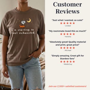 Stardew Valley Funny Cat Shirt, Sleepy Kitty Comfort Colors® Tee, Sarcastic Cat T-Shirt for Stardew Valley Fan, Trendy Cat Mom Shirt zdjęcie 4