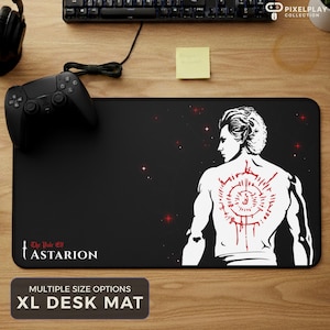 Astarion Mousepad, Baldurs Gate 3 Astarion Desk Mat, Gaming Mouse Pad Large, Dungeons and Dragons TCG Playmat, BG3 Keyboard Mat, MTG Deskmat