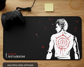 Astarion Mousepad, Baldurs Gate 3 Astarion Desk Mat, Gaming Mouse Pad Large, Dungeons and Dragons TCG Playmat, BG3 Keyboard Mat, MTG Deskmat