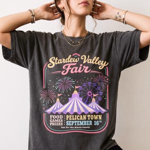 Stardew Valley Fair Comfort Colors Shirt, Stardew Valley Gift, Video Game Merch zdjęcie 1