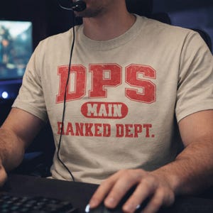Overwatch DPS Main Shirt, Video Game Tshirt, Unisex Vintage Tee, Gamer Boyfriend Gifts, League of Legends Champion T-shirt for Him