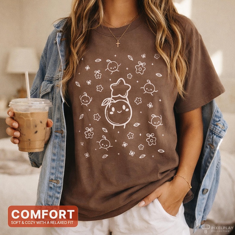 Stardew Valley Junimo Shirt, Junimo Shirt for Stardew Valley Lover Gift, Vintage Comfort Colors® Tshirt for Women, Cute Retro Graphic Tee image 5