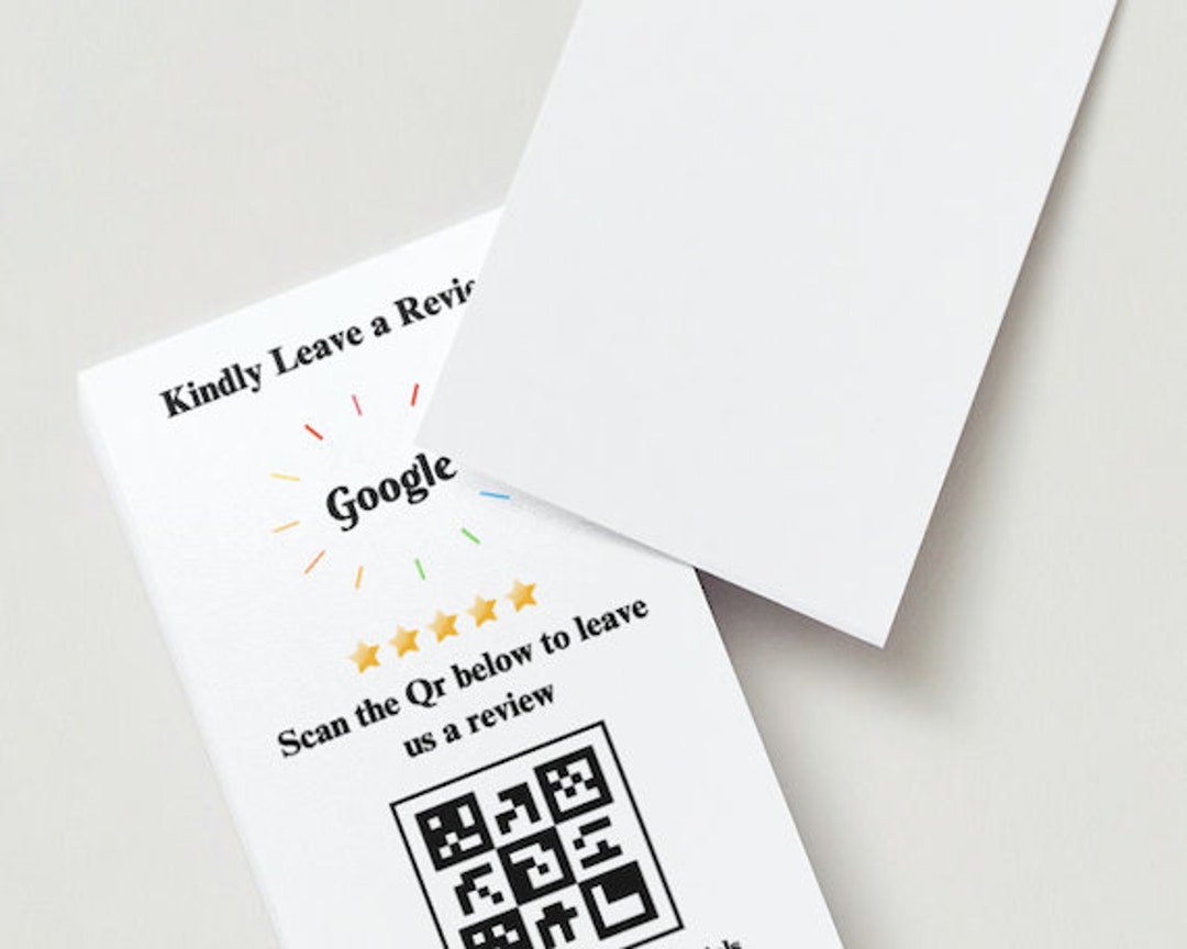 Google Review Card Template Google Review QR Code Cards Editable Canva ...