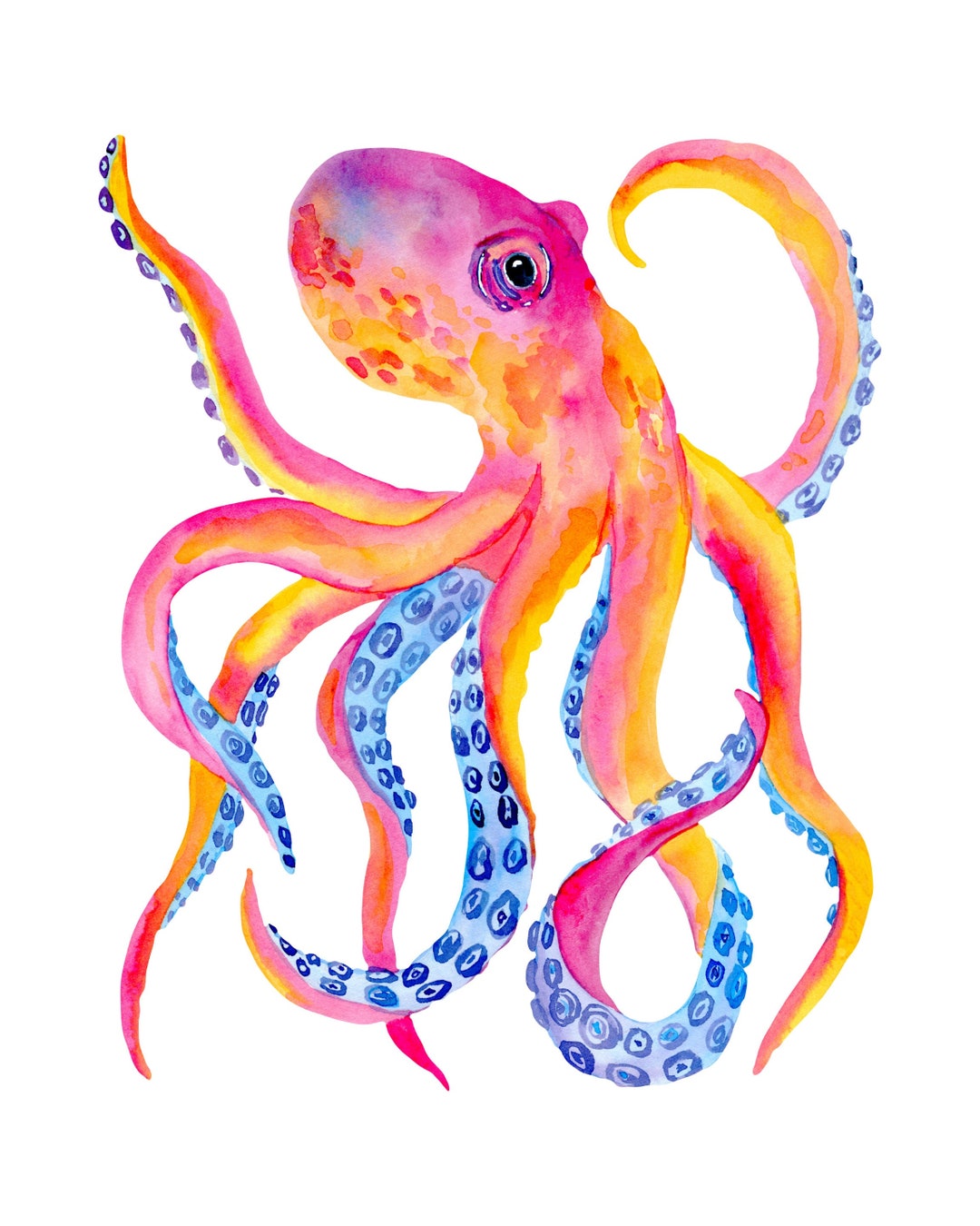 Digital Octopus Print - Etsy